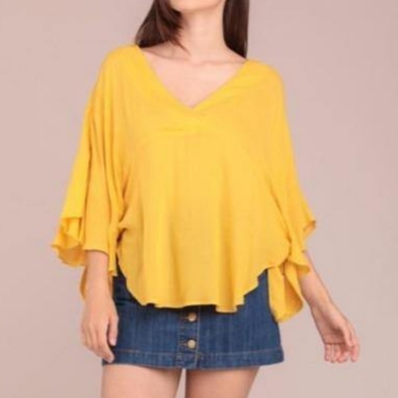 Ruffle Poncho Style Top - Picture 8 of 9